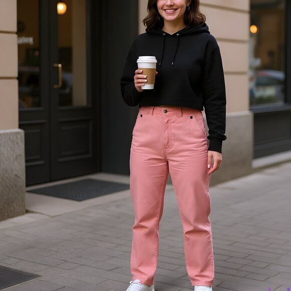 Vintage Rocky Mountain Clothing Bare Back Jeans in Dusty Rose - Picture 1 of 9